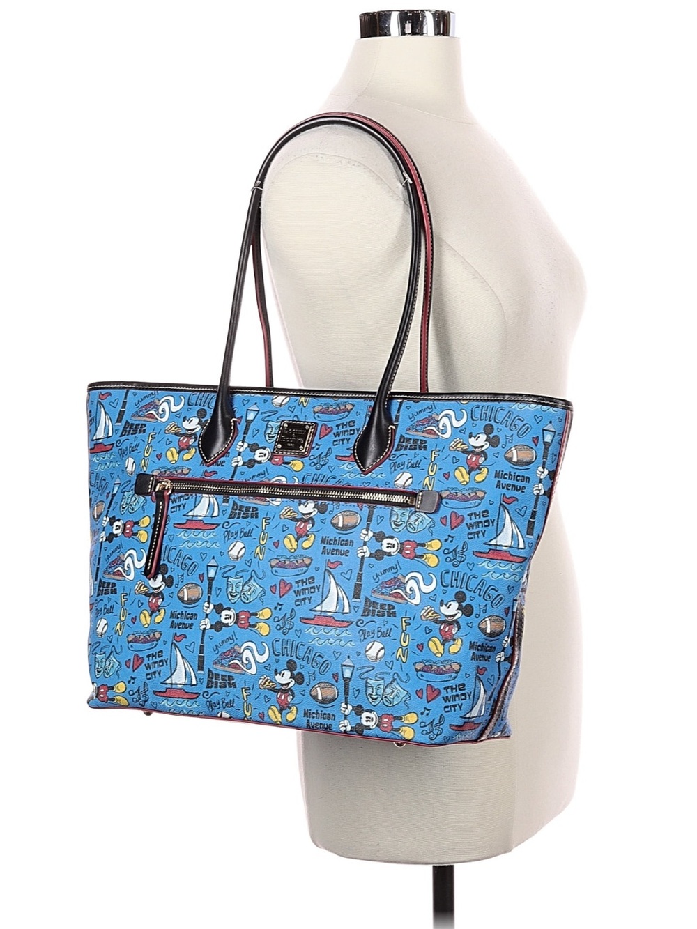 DOONEY & BOURKE Disney Mickey Mouse Chicago Travel Shoulder Tote Bag Like New - Picture 3 of 5